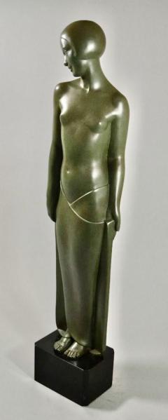 Pierre Le Faguays French Art Deco Ondine Bronze Sculpture Pierre Le Faguays Rare Large Size - 4046454