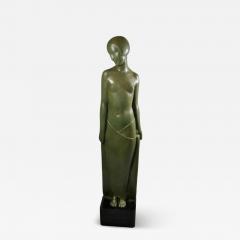 Pierre Le Faguays French Art Deco Ondine Bronze Sculpture Pierre Le Faguays Rare Large Size - 4047861