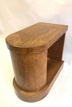 Pierre LeGrain Pair of French Mid Century Modern Oak End Tables or Nightstands Pierre Legrain - 1707501