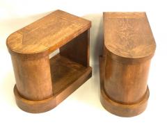 Pierre LeGrain Pair of French Mid Century Modern Oak End Tables or Nightstands Pierre Legrain - 1707502