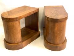 Pierre LeGrain Pair of French Mid Century Modern Oak End Tables or Nightstands Pierre Legrain - 1707504