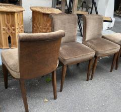 Pierre Paul Montagnac Pierre Paul Montagnac refined Art Deco set of 4 walnut burl chairs - 1997525