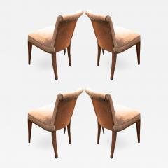 Pierre Paul Montagnac Pierre Paul Montagnac refined Art Deco set of 4 walnut burl chairs - 2002417