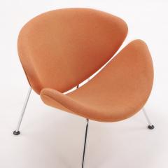 Pierre Paulin A pair of upholstered Pierre Paulin style upholstered chrome orange slice chairs - 3498819