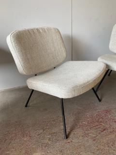 Pierre Paulin Pair of CM190 Slipper Chairs by Pierre Paulin for Thonet France 1950s - 3115141
