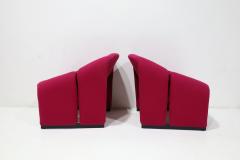 Pierre Paulin Pierre Paulin Groovy Chairs Model F580 in a Kvardat Wool Weave By Artifort - 4613374