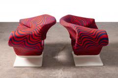 Pierre Paulin Pierre Paulin Rare and Early Ribbon Chairs with Original Fabric 1967 Signed  - 4289800