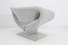 Pierre Paulin Pierre Paulin Ribbon Chair in White and Gray Upholstery - 1467131