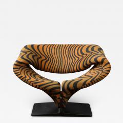 Pierre Paulin Pierre Paulin Ribbon Chair with Original Graphic Fabric 1960s Signed  - 2828487