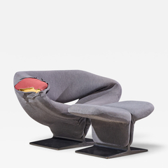 Pierre Paulin Pierre Paulin for Artifort Mid Century Ribbon Chair and Ottoman - 4790322
