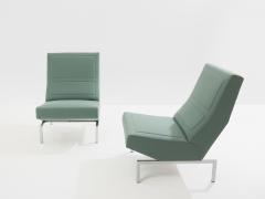 Pierre Paulin Pierre Paulin pair of CM236 armchairs chrome satin wool velvet 1960 - 4446999