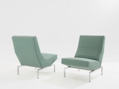 Pierre Paulin Pierre Paulin pair of CM236 armchairs chrome satin wool velvet 1960 - 4447002