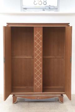 Pierre Petit Mid Century French Modern Limed Oak and Parchment Tall Cabinet - 4161552