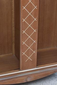 Pierre Petit Mid Century French Modern Limed Oak and Parchment Tall Cabinet - 4161556