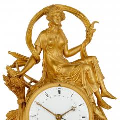 Pierre Philippe Thomire Empire period ormolu and enamel Ceres mantel clock after Thomire - 2805377