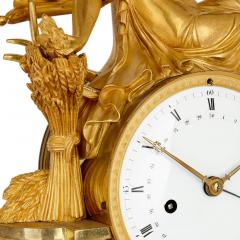 Pierre Philippe Thomire Empire period ormolu and enamel Ceres mantel clock after Thomire - 2805382