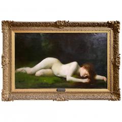 Pierre Poujol Large 19th Century French Oil Canvas Titled Byblis by Pierre Poujol - 3717902