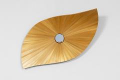 Pierre Renart Perspective mirror with straw marquetry - 4074211
