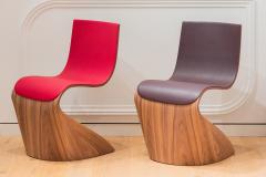 Pierre Renart Ribbon leather chair Aubergine - 4121591