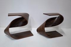 Pierre Renart Wave side table in eucalyptus - 4348128