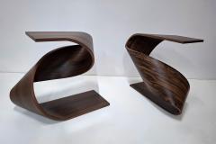 Pierre Renart Wave side table in eucalyptus - 4348129