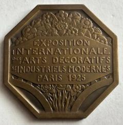Pierre Turin Official Bronze Medallion of the 1925 Paris Exposition by Pierre Turin - 4251154