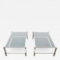 Pierre Vandel 1970 1980 Pair of Coffee Tables Lucite Pierre Vandel Paris - 2450815