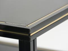 Pierre Vandel 3 Tiers side table black opaline glass by Pierre Vandel 1970s - 994635