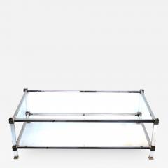 Pierre Vandel A French Pierre Vandel Nickel Lucite and Glass Coffee Table - 311352