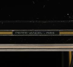 Pierre Vandel Pierre Vandel Black Glass and Brass Etag re France circa 1970 - 3365066