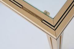 Pierre Vandel Pierre Vandel pair of side tables in brass and glass France 1970 - 3957422