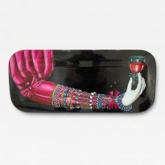 Pierro Fornasetti Lacquered Wood Rosa Tray by Pierro Fornasetti - 3828737