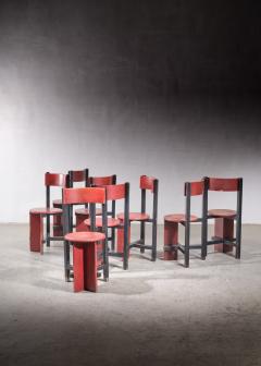 Piet Blom Set of 8 4 pairs Bastille chairs by Piet Blom Dutch - 3062023