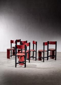 Piet Blom Set of 8 4 pairs Bastille chairs by Piet Blom Dutch - 3062025