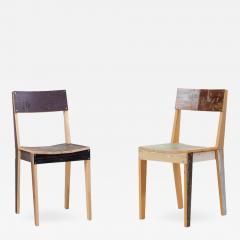 Piet Hein Eek Pair of Untreated Oak Chairs Made of Scrapwood by Piet Hein Eek - 991861