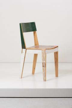 Piet Hein Eek Set of Four Lacquered Oak Chairs in Scrapwood by Piet Hein Eek - 994191