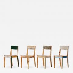 Piet Hein Eek Set of Four Lacquered Oak Chairs in Scrapwood by Piet Hein Eek - 994910