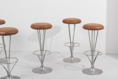 Piet Hein Set of 6 Piet Hein Bar Stools for Fritz Hansen Denmark 1990s - 2456495