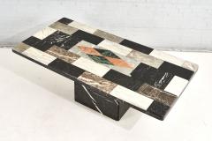 Pietre Dure Dining Table w Black Marble Base Italy 1960 - 2775759
