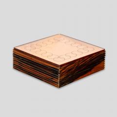 Pietro Chiesa 1930s Fontana Arte wooden box with mirror top - 4092881