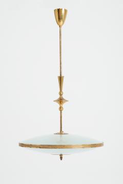 Pietro Chiesa Brass and Glass Ceiling Light by Pietro Chiesa - 3150344