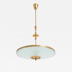 Pietro Chiesa Brass and Glass Ceiling Light by Pietro Chiesa - 3152175