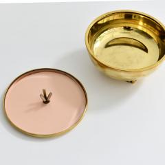 Pietro Chiesa Brass box with glass lid and finial - 2810294