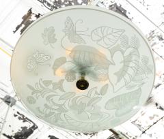 Pietro Chiesa Etched Glass Ceiling Fixture by Pietro Chiesa for Fontana Arte - 645191