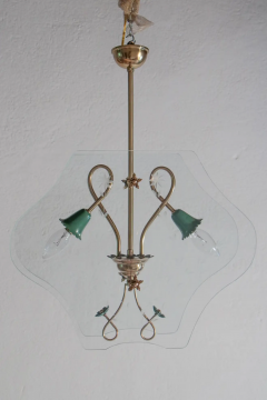 Pietro Chiesa Italian Mid Century Chandelier Pietro Chiesa Style Per Fontana Arte 1940s - 2601343