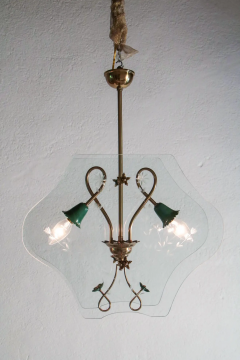 Pietro Chiesa Italian Mid Century Chandelier Pietro Chiesa Style Per Fontana Arte 1940s - 2601346
