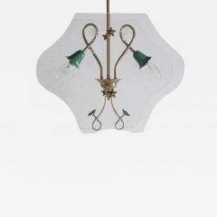 Pietro Chiesa Italian Mid Century Chandelier Pietro Chiesa Style Per Fontana Arte 1940s - 2613014