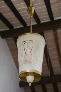 Pietro Chiesa Italian Mid Century Suspension Lamp Fontana Arte Style 1950s - 2602830