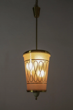 Pietro Chiesa Italian Mid Century Suspension Lamp Fontana Arte Style 1950s - 2602831