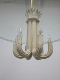 Pietro Chiesa Italian Modern Neoclassical Glass Chandelier by Pietro Chiesa for Fontana Arte - 1736782